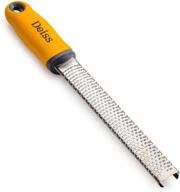 🧀 deiss pro citrus zester & cheese grater - versatile sharp blade for parmesan cheese, lemon, ginger, garlic, nutmeg, chocolate, vegetables, fruits - stainless steel, dishwasher safe logo