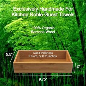 img 3 attached to Bamboo Guest Towel Holder Pack