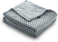 🛏️ zonli weighted blanket cover: machine washable minky duvet cover for premium comfort and breathability - removable 41''x60'' charcoal grey/grey duvet cover logo