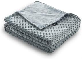 img 4 attached to 🛏️ ZonLi Weighted Blanket Cover: Machine Washable Minky Duvet Cover for Premium Comfort and Breathability - Removable 41''x60'' Charcoal Grey/Grey Duvet Cover