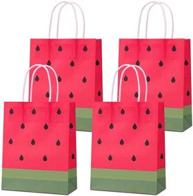 img 4 attached to 🍉 Watermelon-Themed Party Favor Bags: 16 PCS for Girls' Birthday Decorations, Goody Treats & Candy Supplies