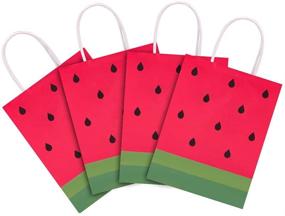 img 3 attached to 🍉 Watermelon-Themed Party Favor Bags: 16 PCS for Girls' Birthday Decorations, Goody Treats & Candy Supplies
