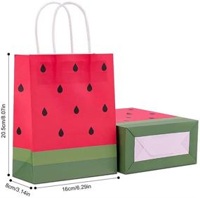 img 2 attached to 🍉 Watermelon-Themed Party Favor Bags: 16 PCS for Girls' Birthday Decorations, Goody Treats & Candy Supplies