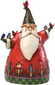 img 1 attached to 🎅 Enesco Jim Shore Heartwood Creek Classic Santa with Birds Figurine, 8-Inch: A Stunning Collectible for Christmas Decor