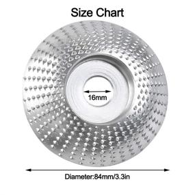 img 3 attached to 🪚 3.3in Wood Carving Disc for Angle Grinder - Tungsten Carbide Grinding Wheel for Woodworking, Grinding, Shaping, and Polishing