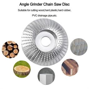 img 1 attached to 🪚 3.3in Wood Carving Disc for Angle Grinder - Tungsten Carbide Grinding Wheel for Woodworking, Grinding, Shaping, and Polishing