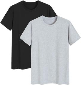 img 4 attached to Latuza Cotton T Shirt Comfortable BlackNavy Men's Clothing and Sleep & Lounge