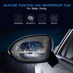img 3 attached to 🚗 AutoEC Waterproof Rearview Mirror Film - Anti Fog, Anti Rain Side Mirror and Windshield Film - Anti Glare Window Film - Nano Coating Rainproof Membrane for Cars, SUVs, Trucks, and Buses (Pack of 10)