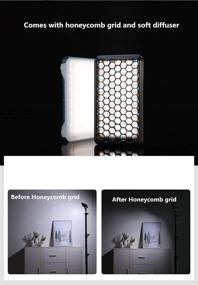 img 1 attached to 🌈 FalconEyes F7 Pocketlite: 12W RGB LED On-Camera Light with Honeycomb Grid, Softbox & Special Effects