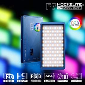 img 3 attached to 🌈 FalconEyes F7 Pocketlite: 12W RGB LED On-Camera Light with Honeycomb Grid, Softbox & Special Effects