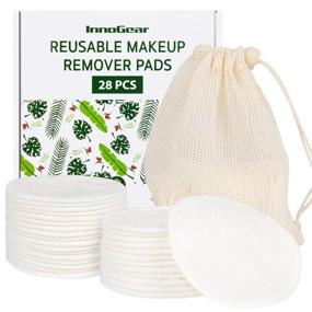 img 4 attached to 🌿 InnoGear Reusable Makeup Remover Pads: 28 Pack of Eco-Friendly Organic Cotton Rounds - Washable and Gentle on Skin - Includes Bamboo Face Pads and Laundry Bag