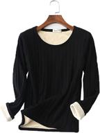 🔥 stay cozy this winter with zsangbee women's fleece-lined long sleeve striped t-shirt логотип