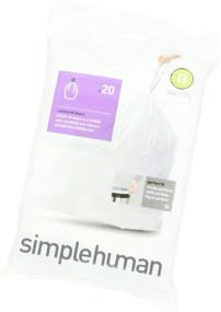 img 1 attached to 🗑️ simplehuman Code G Custom Fit Drawstring Trash Bags, 30 Liter / 8 Gallon, White, Pack of 20