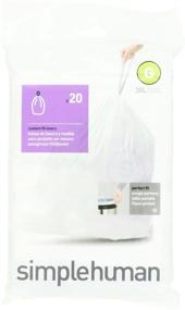 img 3 attached to 🗑️ simplehuman Code G Custom Fit Drawstring Trash Bags, 30 Liter / 8 Gallon, White, Pack of 20