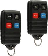 🔑 ford lincoln mercury mustang key fob remote - set of 2 (gq43vt4t, 3165189, f5dz-15k601-b) logo