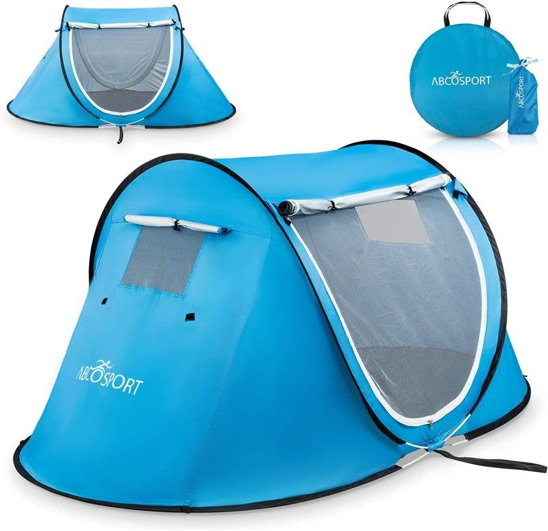 Sky Blue Pop up Tent Automatic Instant Portable Cabana