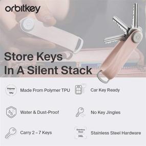 img 1 attached to 🔑 Dusty Pink Rubber Orbitkey 2.0: Stylish and Functional Key Organizer