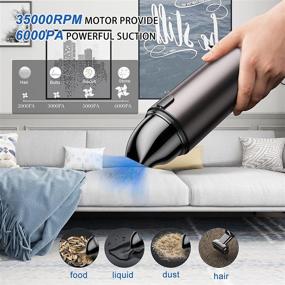 img 3 attached to Powerful and Portable Mini Car Vacuum: Handheld Cordless Rechargeable Cleaner for Car/Home/Office/Travel