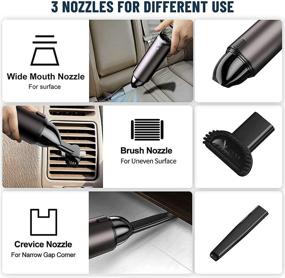 img 2 attached to Powerful and Portable Mini Car Vacuum: Handheld Cordless Rechargeable Cleaner for Car/Home/Office/Travel