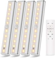 4-pack wireless remote control led battery operated closet lights for bedroom, home decoration, stairs, wardrobe, kitchen логотип