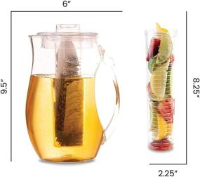 img 2 attached to 🍹 Home Essentials & Beyond Water Infuser Pitcher - Shatterproof Acrylic, 93 oz - Ideal for Iced Tea, Fruit Infused Water and Juice