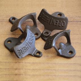 img 2 attached to Dsmile Vintage Rustic Bar Wall Mount Bottle Opener Set - 12 Pack Cast Iron