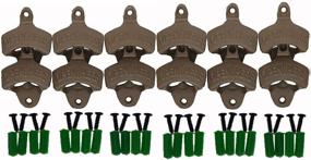 img 4 attached to Dsmile Vintage Rustic Bar Wall Mount Bottle Opener Set - 12 Pack Cast Iron