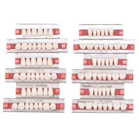 img 4 attached to 84-Piece Dental Synthetic Resin Tooth Denture Set - 3 🦷 Sets of False Teeth for Halloween Horror - Teeth 23 A2