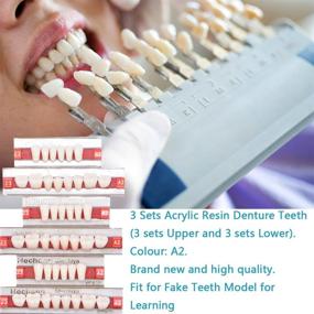 img 1 attached to 84-Piece Dental Synthetic Resin Tooth Denture Set - 3 🦷 Sets of False Teeth for Halloween Horror - Teeth 23 A2