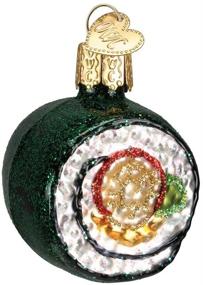 img 4 attached to 🍣 Glass Blown Sushi Roll Ornaments for Christmas Tree - Old World Christmas (32110)