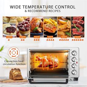 img 1 attached to 🍞 VIVOHOME 1600 Watts Convection Toaster Oven, 6 Slice, ​Extra-Large 37QT, Easy Operation, Stainless Steel, Silver