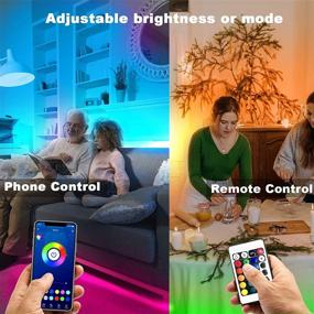 img 1 attached to 🎛️ 100ft WiFi Led Light Strip for Bedroom - Dalattin Smart APP Control RGB Color Changing Music Sync (2 Rolls of 50ft) with Alexa & Google Assistant