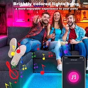 img 2 attached to 🎛️ 100ft WiFi Led Light Strip for Bedroom - Dalattin Smart APP Control RGB Color Changing Music Sync (2 Rolls of 50ft) with Alexa & Google Assistant