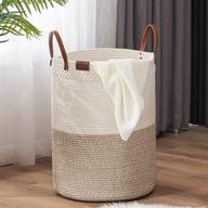📦 techmilly 72l tall laundry basket - large woven cotton rope dirty clothes hamper with handle for nursery, bathroom, bedroom logo