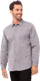 img 4 attached to Chef Works Modern Chambray Dress Men's Clothing in Shirts