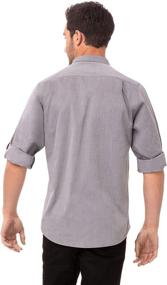 img 3 attached to Chef Works Modern Chambray Dress Men's Clothing in Shirts