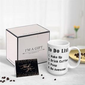 img 3 attached to ☕ Wake Up, Drink Coffee, Poop, Be Awesome - 15 Oz Funny Novelty Coffee Mug | Motivational Mug for Women