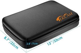 img 2 attached to 🎒 TEKCAM Large Carrying Case for GoPro Hero 9 8 7 Black HERO6 5/AKASO EK7000 Brave 4 5 6 V50X/Dragon Touch/APEXCAM/Vemont 4K Action Camera - Protective Travel Storage Bag