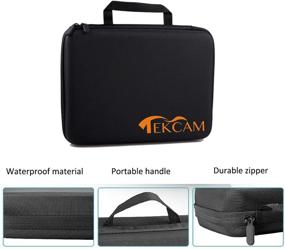 img 1 attached to 🎒 TEKCAM Large Carrying Case for GoPro Hero 9 8 7 Black HERO6 5/AKASO EK7000 Brave 4 5 6 V50X/Dragon Touch/APEXCAM/Vemont 4K Action Camera - Protective Travel Storage Bag