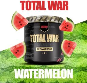 img 2 attached to 🍉 Redcon1 Total War Предтренировочный комплекс: повышает энергию, увеличивает выносливость и концентрацию с бета-аланином, кофеином - аромат арбуза - 30 порций