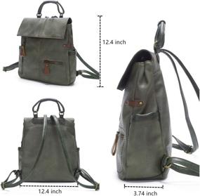 img 2 attached to 🎒 WILSLAT Leather Anti-Theft Backpack with Shoulder Straps