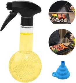 img 4 attached to 🍳 350ML White Oil Sprayer for Cooking - Reusable Oil Sprayer Bottle with Funnel, Ideal for Salad, BBQ, Kitchen Baking, and Roasting - Olive Oil Sprayer