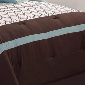 img 3 attached to 🛏️ Riverbrook Home Comforter Set, King Size, Tolbert & Emilie-Blue/Brown/Ivory 8 Piece: The Ultimate Blend of Style and Comfort