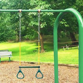 img 1 attached to Unleash Fun and Adventure with the LadyRosian Trapeze Bar Swing Set