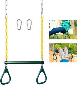 img 4 attached to Unleash Fun and Adventure with the LadyRosian Trapeze Bar Swing Set