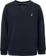 👕 nautica boys' clothing: stylish heathered pullover sweatshirt in size 10-12 at fashion hoodies & sweatshirts логотип