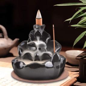 img 3 attached to SOLEJAZZ Backflow Incense Burner: Aesthetic Waterfall Incense Holder for Home Decor and Aromatherapy with 120 Incense Cones