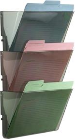 img 2 attached to Organize Your Office with Officemate Wall File, Smoke - Set of 3 (21421)