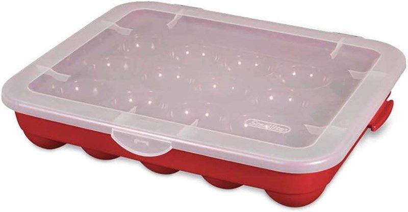 sterilite christmas ornament storage case 로고