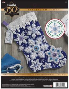 img 4 attached to ❄️ Embrace Winter Magic with Bucilla Sparkle Snowflake Stocking Kit